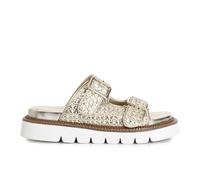 CAFèNOIR - Pantoufle À Double Boucle Avec Tresse, Pour Femme, Couleur Gris, Taille 35