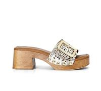 CAFèNOIR - Pantoufle À Empeigne Perforée, Pour Femme, Couleur Jaune, Taille 39