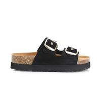 CAFèNOIR - Pantoufle En Cuir Pour Femme Avec Boucles, Pour Femme, Couleur Noir, Taille 40