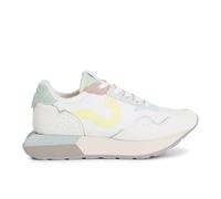 CAFèNOIR - Running en tissu et daim pour femme, Blanc sauge, 37 EU