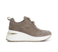 CafèNoir - Running Slip-on avec accessoire bijou en daim pour femme, couleur taupe, taupe, 41 EU