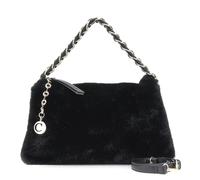 CAFèNOIR - Sac à bandoulière souple en fourrure synthétique avec bandoulière, pour femme, couleur noire, taille unique, Noir , Taille unique