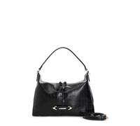 CAFèNOIR - Sac À Dos Matelassé À Motif Losanges Et Rabat Matelassé À Motif Rayé, Pour Femme, Couleur Noir, Taille Taille Unique