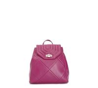 CAFèNOIR - Sac À Dos Matelassé À Motif Losanges Et Rabat Matelassé, Pour Femme, Couleur Rose, Taille Taille Unique