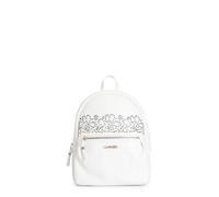 CAFèNOIR - Sac À Dos Orné D'une Gravure Florale Au Laser, D'une Poche Zippée Et De Détails Décoratifs., Pour Femme, Couleur Blanc, Taille Taille Unique