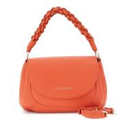 CAFèNOIR - Sac À Main Avec Rabat Effet Cuir Grainé Et Anse Tressée, Pour Femme, Couleur Rouge, Taille Taille Unique