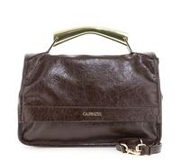 CAFèNOIR - Sac à main brillant avec rabat et poignée métallique, pour femme, couleur Burgundy, taille unique, Bordeaux, Taille unique