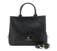 CafèNoir - Sac à Main Effet Cuir Avec Embossed All Over Logo, Femme, Couleur Noir, Taille Unique, Noir , Taille unique
