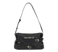 CafèNoir - Sac à main effet cuir avec grain, lettrage et boucles pour femme, couleur noire, taille unique, Noir , Taille unique