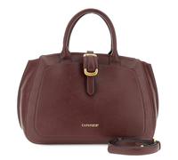 CafèNoir - Sac à main effet saffiano avec poche appliquée, pour femme, couleur Bordeaux, taille unique, bordeaux, Taille unique