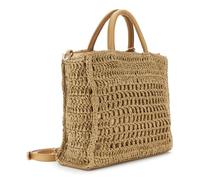 CAFèNOIR - Sac À Main En Raphia Orné De Crochets Et De Breloques, Pour Femme, Couleur Marron, Taille Taille Unique