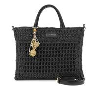 CAFèNOIR - Sac À Main En Raphia Orné De Crochets Et De Breloques, Pour Femme, Couleur Noir, Taille Taille Unique