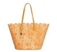 CAFèNOIR - Sac À Provisions En Dentelle Avec Breloque En Métal, Pour Femme, Couleur Orange, Taille Taille Unique