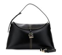 CafèNoir - Sac sous-épaule avec rabat et coutures contrastées, pour femme, couleur noire, taille unique, Noir , Taille unique