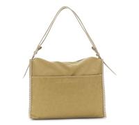 CAFèNOIR - Sac Bandoulière Effet Daim, Poche Avant Pratique, Logo Haute Fréquence, Pour Femme, Couleur Beige, Taille Taille Unique