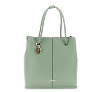 CAFèNOIR - Sac Cabas Effet Cuir Avec Anses Tubulaires Et Breloque En Métal, Pour Femme, Couleur Vert, Taille Taille Unique