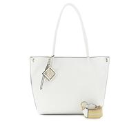 CAFèNOIR - Sac Cabas En Tissu Grainé Avec Bandoulière Amovible En Ruban, Pour Femme, Couleur Blanc, Taille Taille Unique