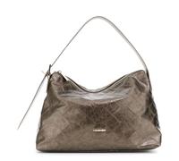 CafèNoir - Sac effet cuir métallisé avec broderie géométrique, pour femme, couleur bronze, taille unique, bronze, Taille unique