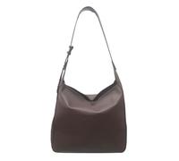 CafèNoir Sac femme Sac souple sans doublure avec lettrage marron Sac à bandoulière
