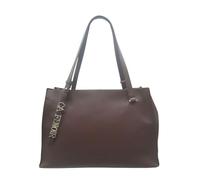 CafèNoir Sac femme Shopping sans doublure avec lettrage marron Grand sac à bandoulière