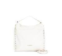 CAFèNOIR - Sac Souple Avec Application De Rivets Et Poignées Métalliques, Pour Femme, Couleur Blanc, Taille Taille Unique