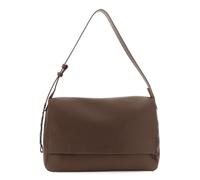 CafèNoir - Sac souple dédoublé avec rabat en simili cuir, pour femme, couleur marron, taille unique, marron, Taille unique
