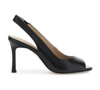 CAFèNOIR - Sandale En Cuir Avec Lacets À L'arrière, Pour Femme, Couleur Noir, Taille 37