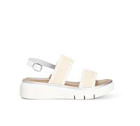 CAFèNOIR - Sandales à double bande, pour femme, Blanc naturel, 37 EU