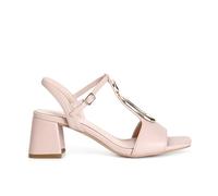 CAFèNOIR - Sandales avec accessoire en métal émaillé, pour femme, Poudre, 37 EU
