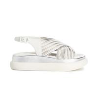 CAFèNOIR - Sandales En Cuir Croisé Multilistini, Femmes, Multi argent, 41 EU