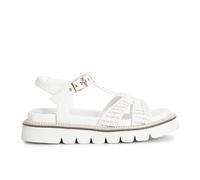 CAFèNOIR - Sandales En Forme De T Avec Brides Tressées, Pour Femme, Couleur Blanc, Taille 35