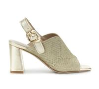 CAFèNOIR - Sandales Sabot À Lacets À L'arrière Et Broderie En Cordon, Pour Femme, Couleur Jaune, Taille 37