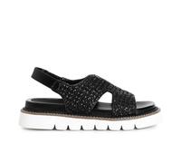 CAFèNOIR - Sandales Tressées, Pour Femme, Couleur Noir, Taille 39