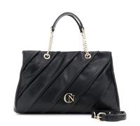 CafèNoir - Shopping Avec Plissetting, Poignées Avec Chaîne, Pour Femme, Taille Unique, Noir , Taille unique