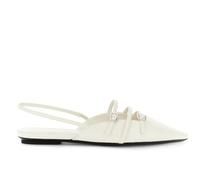 CAFèNOIR - Slingback en cuir avec sangles pour femme, os, 37 EU
