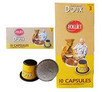 CAFÉS FOLLIET - Café En Capsule - Infiniment Doux - Compatible Nespresso - Torréfaction traditionnelle - Intensité 3/10-100% Arabica - Café vert - 10 Capsules