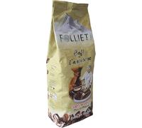 CAFÉS FOLLIET - Café En Grains - À L'Ancienne - Torréfaction Traditionnelle - Maître Torréfacteur - Intensité 8/10-100% Arabica - Cafés Verts - Amérique Centrale, Afrique & Asie - 250 g