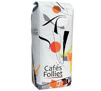 CAFÉS FOLLIET - Café En Grains - Alunya - Torréfaction traditionnelle - Intensité 8/10-100% Arabica - Café vert - Amérique Centrale, Afrique & Asie - 1kg