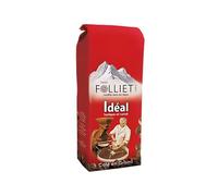CAFÉS FOLLIET - Café En Grains - Idéal - Torréfaction traditionnelle - Intensité 8/10-100% Robusta - Café vert - Afrique & Asie - 1 kg