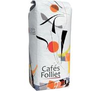 CAFÉS FOLLIET - Café En Grains - Tivolo - Torréfaction traditionnelle - Intensité 8/10-76% Arabica - Café vert - Amérique Centrale, Afrique & Asie - 1kg