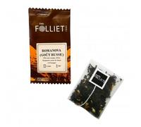 CAFÉS FOLLIET - Thé Noir - Romanova - Goût russe - Bergamote - Énergisant - Sachets d'origine végétale - 24 Sachets