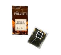 CAFÉS FOLLIET - Thé Vert & Noir - Impérial Des Alpages - Génépi - Confort Digestif - Sachets d'origine végétale - 24 Sachets