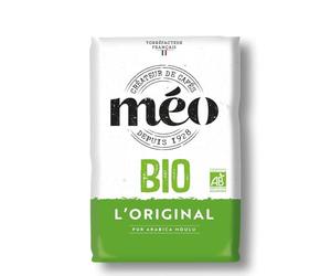 Cafés Méo - Café Moulu Bio Original Pur Arabica - 4 kg - Intensité 7/10 - Arômes Authentiques, Riche et Fruité - Agriculture Biologique - Lot de 8 x 500 gr