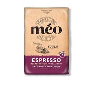 Cafés Méo - Café Moulu Espresso - 4 kg - Intensité 7/10 - Arômes Authentiques, Équilibré et Aromatique - Lot de 8 x 500 gr