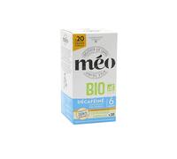 Cafés Méo Capsule Bio Décaféiné - Pack de 100 Capsules (5x20) - Compatible avec Nespresso
