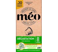 Cafés Méo Capsule Dégustation Home compost - Pack de 100 Capsules (5x20) - Compatible avec Nespresso
