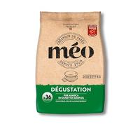 Cafés Méo - Dosettes Café Dégustation Pur Arabica - 432 Capsules - Compatible avec Senseo - Intensité 8/10 - Arômes Authentiques, Plein et Long en Bouche - Lot de 12x36