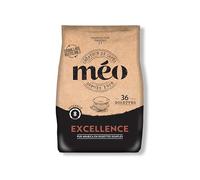 Cafés Méo - Dosettes Café Excellence Pur Arabica - 432 Capsules - Compatible avec Senseo - Intensité 7/10 - Arômes Authentiques, Fin et Aromatique - Lot de 12x36