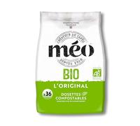 Cafés Méo - Dosettes Café Original Bio Pur Arabica - 432 Capsules - Compatible avec Senseo - Intensité 7/10 - Arômes Authentiques, Riche et Fruité - Agriculture Biologique - Lot de 12x36