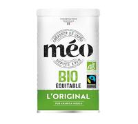 Cafés Méo Moulu Bio et Equitable - Pur Arabica - en Pack de 6 boites métal de 250 GR